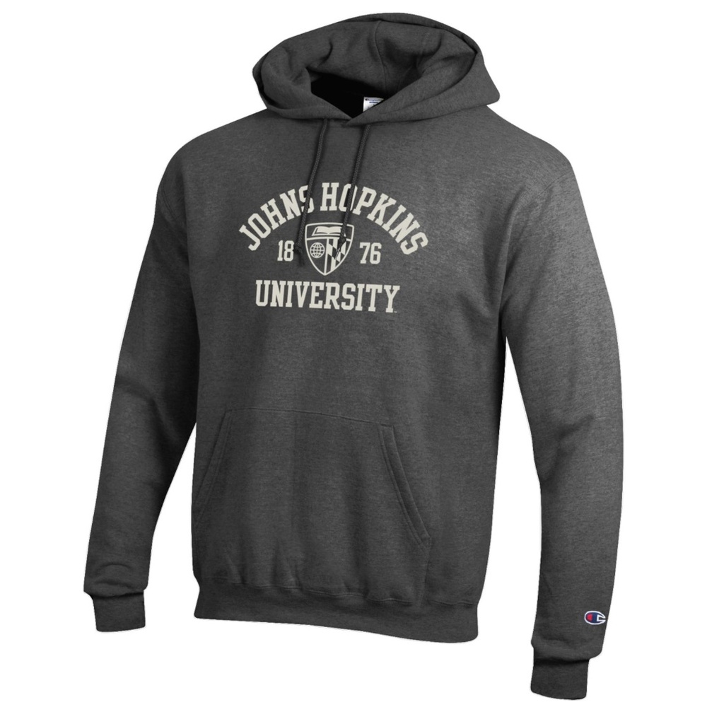 Johns Hopkins University Pullover Hoodie, Charcoal